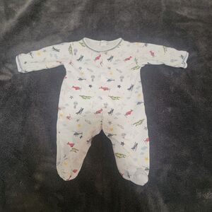 Kissy Kissy Airplane Snap Button Sleeper Sz NB